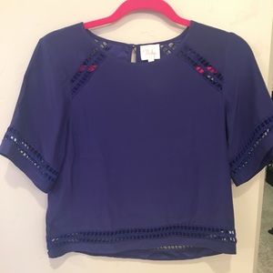 Parker blue crop top